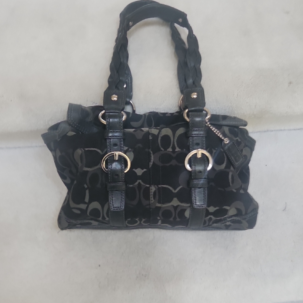 Coach Black and Gray Shoulder Bag *AUTHENTIC*
